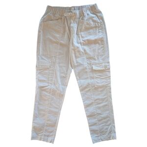 Roots Linen Blend Utility Cargo Pants Women's Small White